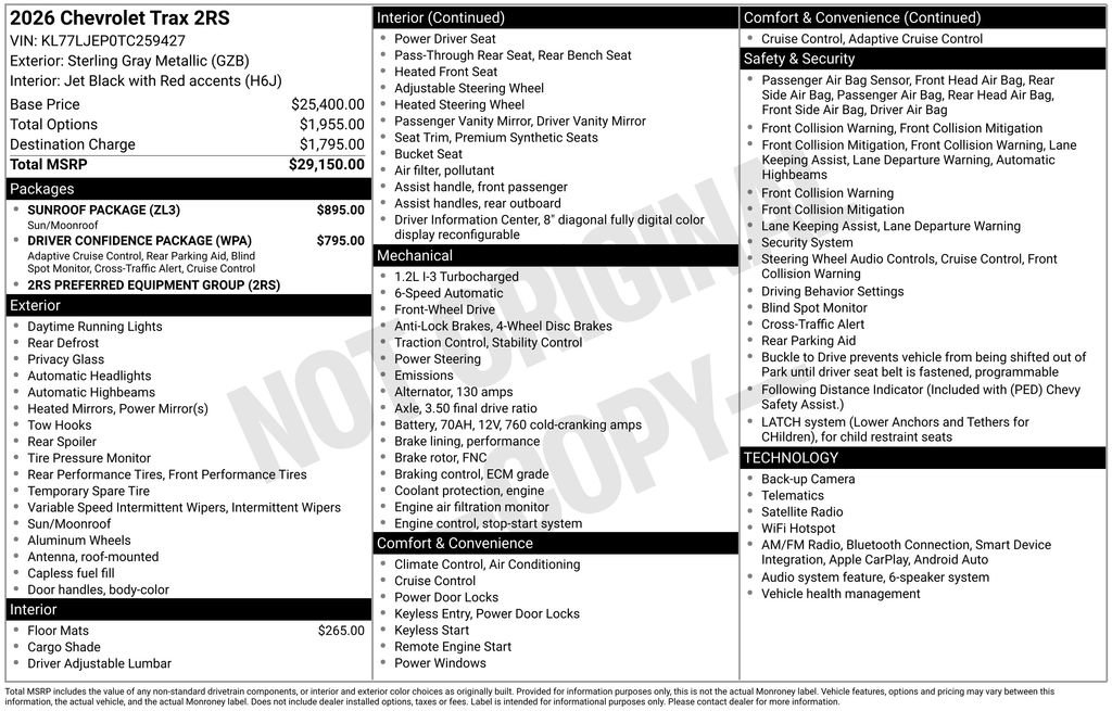 2026 Chevrolet Trax RS - Photo 2