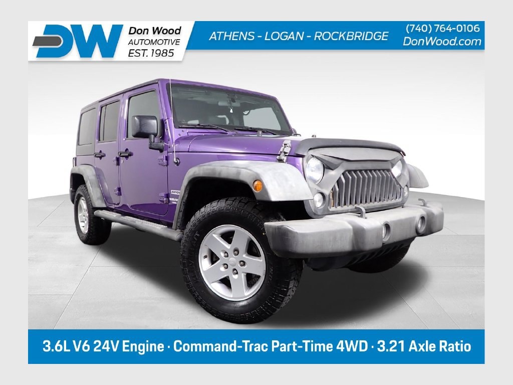 Used 2017 Jeep Wrangler Unlimited Sport with VIN 1C4BJWDG9HL613034 for sale in Logan, OH