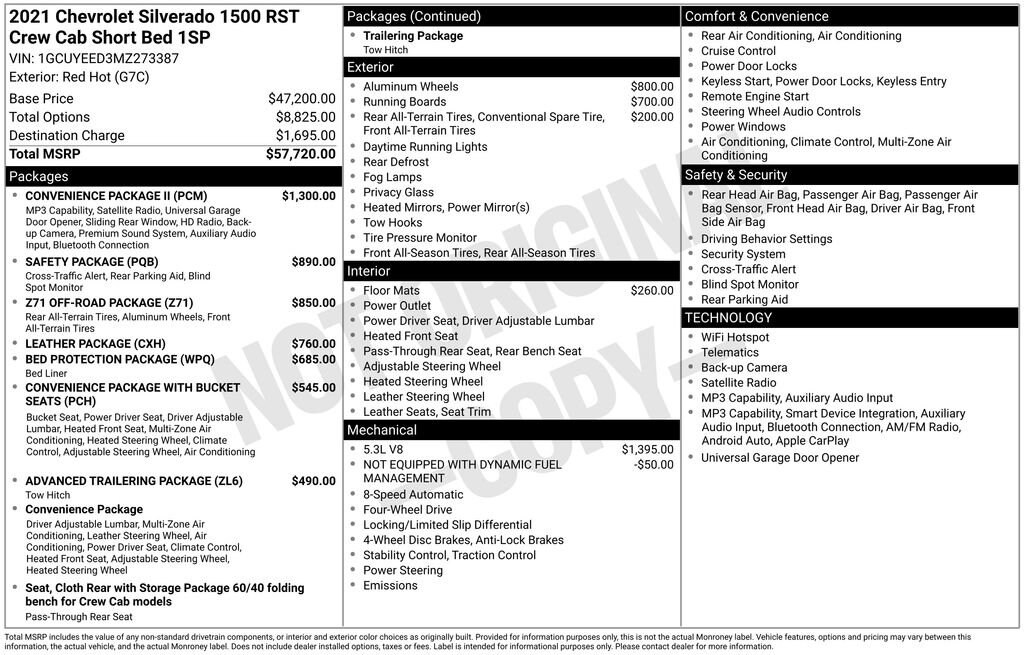 Used 2021 Chevrolet Silverado 1500 RST Truck