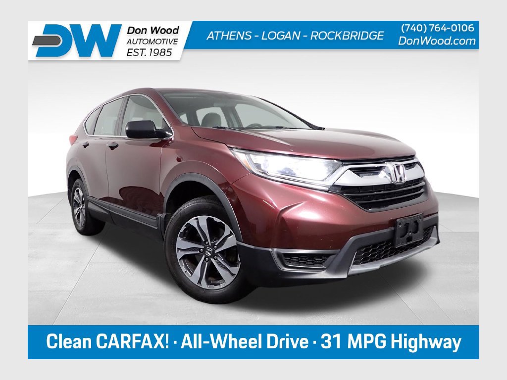 Used 2019 Honda CR-V LX with VIN 2HKRW6H3XKH217455 for sale in Logan, OH