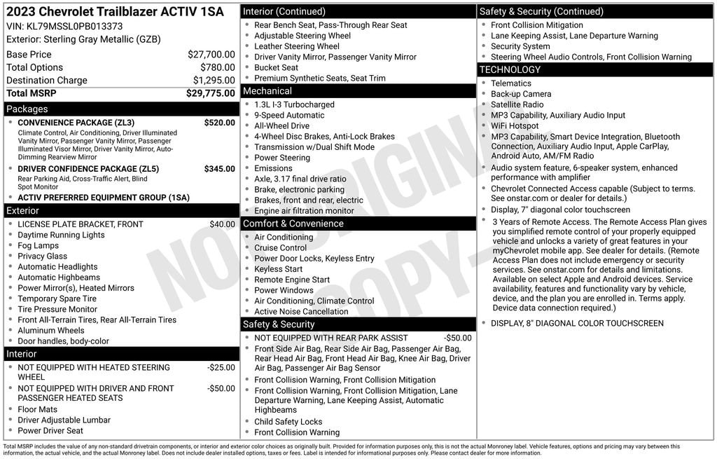 Used 2023 Chevrolet Trailblazer Activ SUV