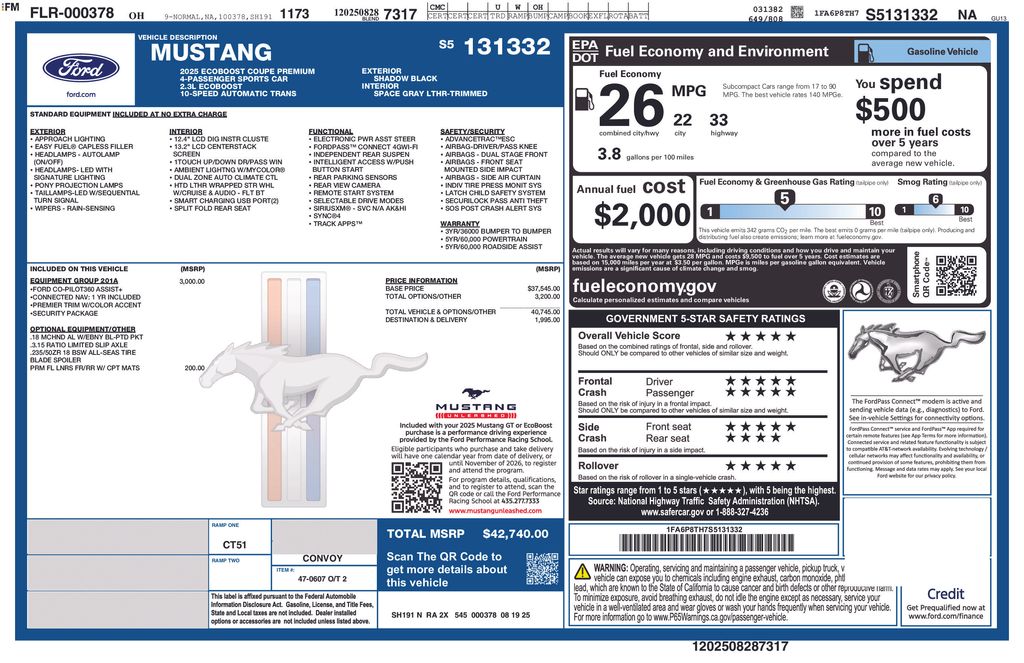 2025 Ford Mustang EcoBoost Premium Fastback - Photo 6