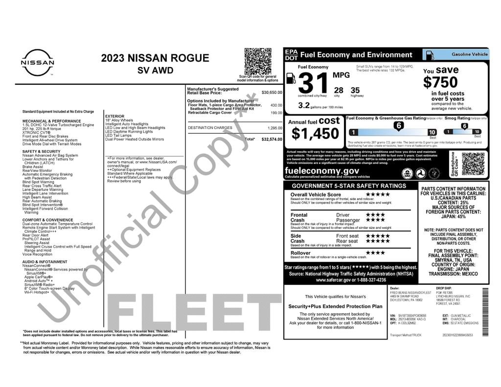 Used 2023 Nissan Rogue SV AWD SV