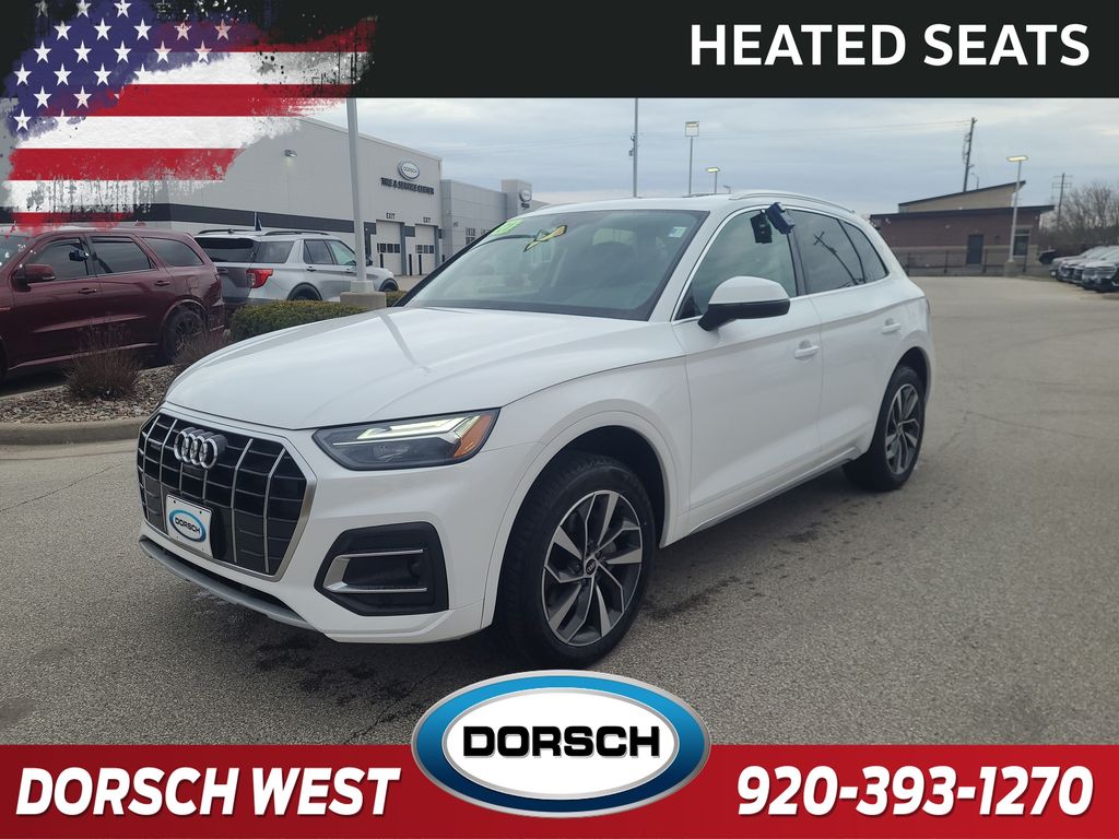 Used 2021 Audi Q5 Premium Plus with VIN WA1BAAFYXM2008376 for sale in Green Bay, WI