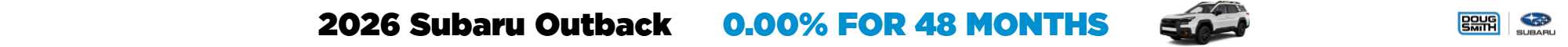 0.00% APR for 48 Months on New 2026 Subaru Outback models at Doug Smith Subaru in Utah