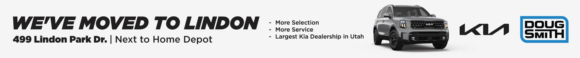 Doug Smith Kia dealership relocation announcement to Lindon, Utah