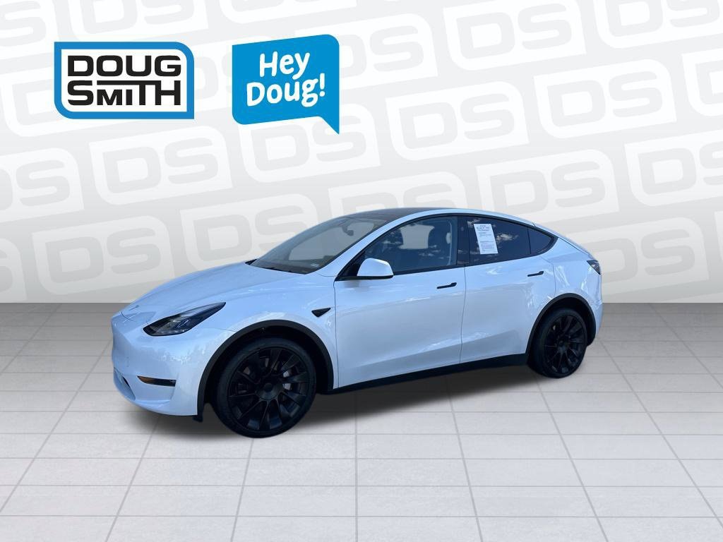 Used 2025 Tesla Model Y Long Range with VIN 7SAYGDEE6SF259187 for sale in Spanish Fork, UT