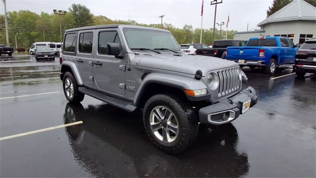 Certified 2020 Jeep Wrangler Unlimited Sahara with VIN 1C4HJXEN2LW281393 for sale in Wharton, NJ