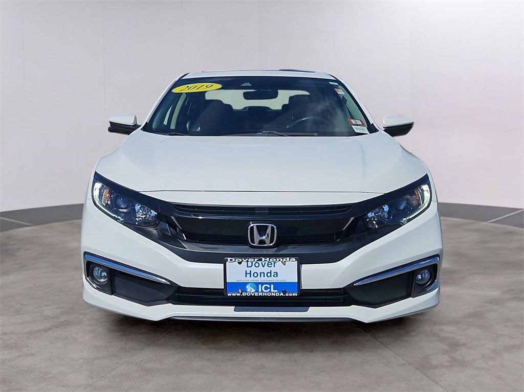 Certified 2019 Honda Civic EX-L with VIN JHMFC1F7XKX012841 for sale in Dover, NH