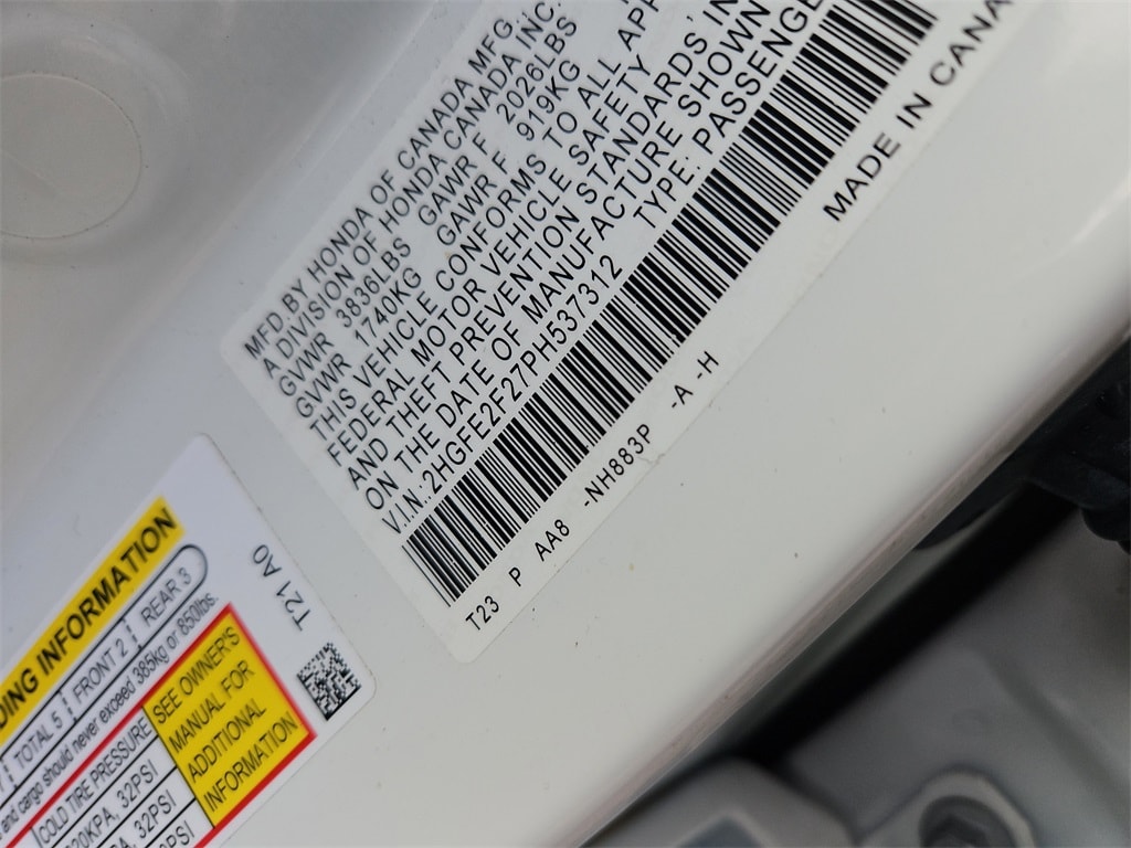 Certified 2023 Honda Civic LX Sedan