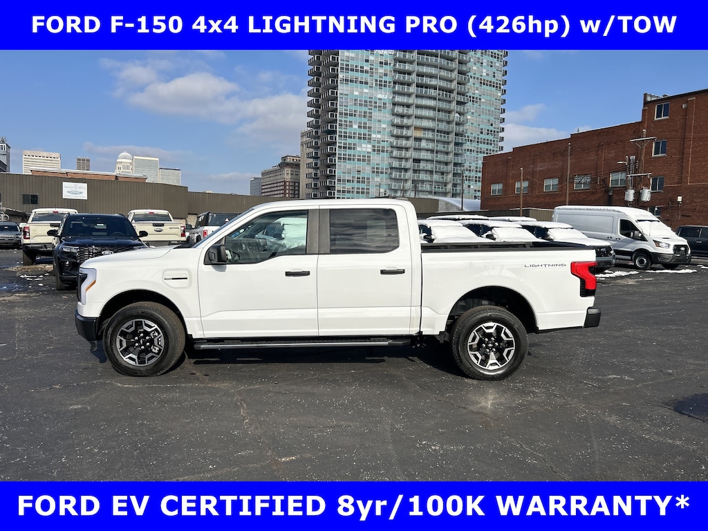 Certified 2022 Ford F-150 Lightning CERTIFIED-PRO 4x4 w/MAX TOW-9.6KW ONBOARD Truck SuperCrew Cab