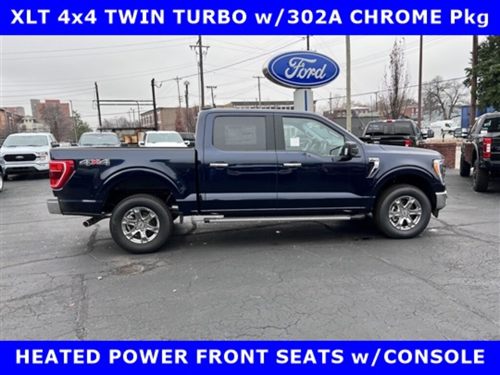 New 2022 Ford F-150 XLT LUXURY 4x4 TURBO w/CHROME Pkg-CONSOLE Crew Cab Pickup