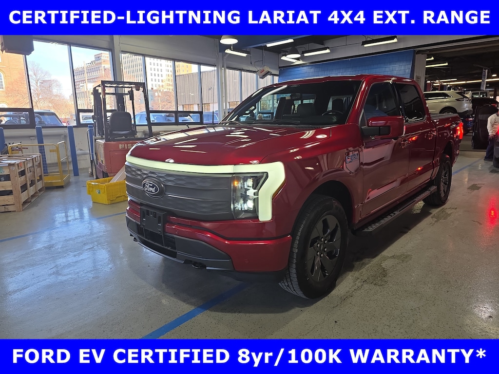 Certified 2025 Ford F-150 Lightning EV CERTIFIED-LARIAT EXTEND RANGE (536hp) w/MOON Truck SuperCrew Cab
