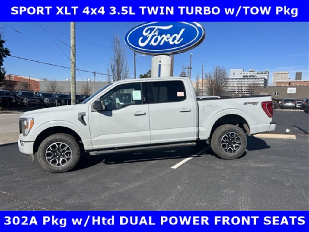 New 2023 Ford F-150 SPORT XLT 4x4 3.5L TWIN TURBO w/TOW-302A Pkg-Pwr S Crew Cab Pickup