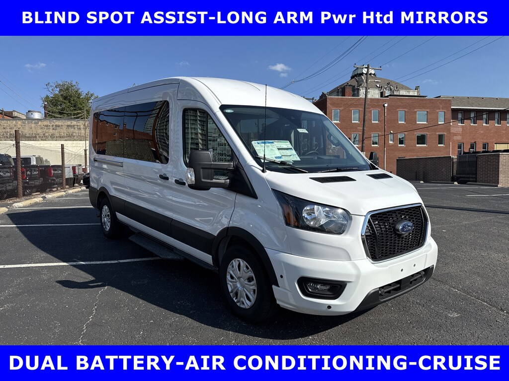 New 2025 Ford Transit-350 Passenger XLT RWD MED ROOF 5.0L V6 15-Passgener Full-size Passenger Van