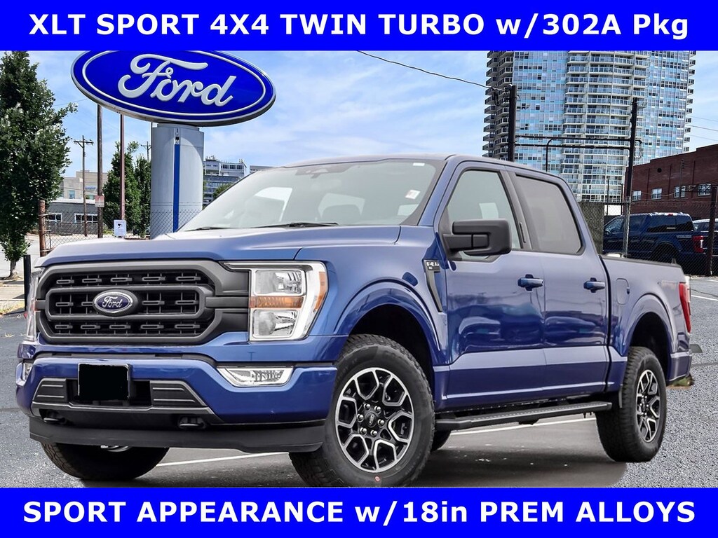 New 2023 Ford F-150 SPORT XLT 4x4 V-6 TWIN TURBO w/20in ALLOYS-302A PR Crew Cab Pickup