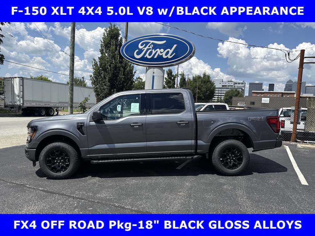 New 2025 Ford F-150 XLT FX4 4x4 5.0L V8 w/Black Appearance Pkg Crew Cab Pickup