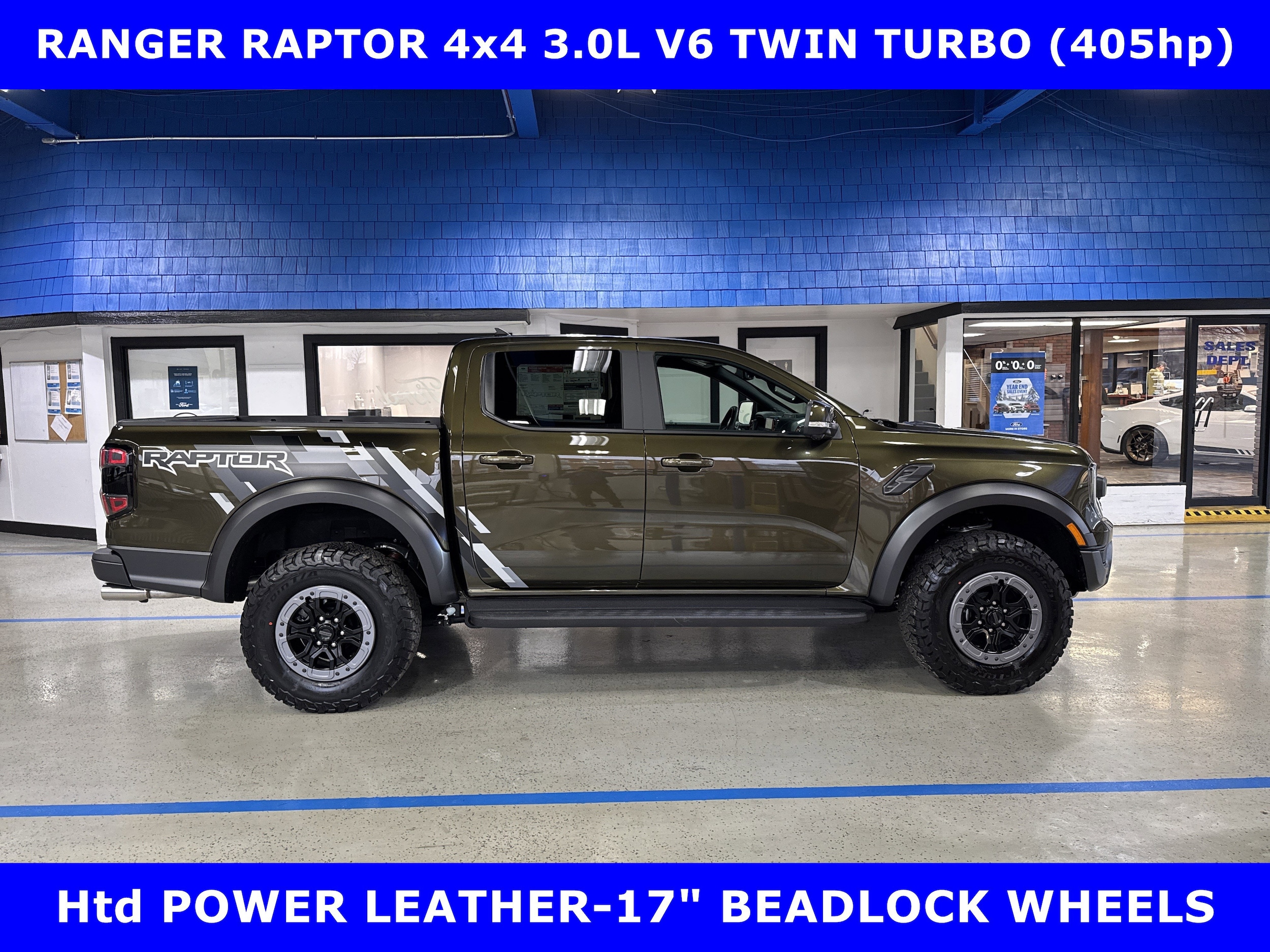 2025 Ford Ranger Raptor 4x4 3.0L V6 (405hp) Twin Turbo Crew Cab Pickup