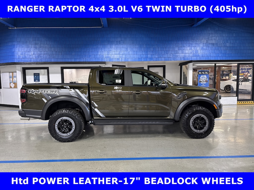 New 2025 Ford Ranger Raptor 4x4 3.0L V6 (405hp) Twin Turbo Crew Cab Pickup