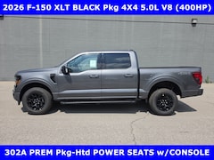 2026 Ford F-150 XLT 4X4 5.0L V8 (400hp) w/Black Pkg-Tow Haul-302A Pkg Crew Cab Pickup