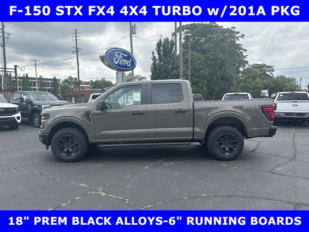 New 2025 Ford F-150 STX FX4 4X4 V6 Turbo w/Off Road Pkg Crew Cab Pickup
