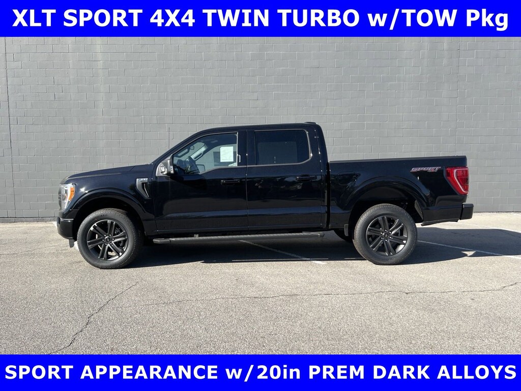 New 2022 Ford F-150 SPORT XLT 4x4 3.5L TURBO w/TOW-20in ALLOYS Crew Cab Pickup