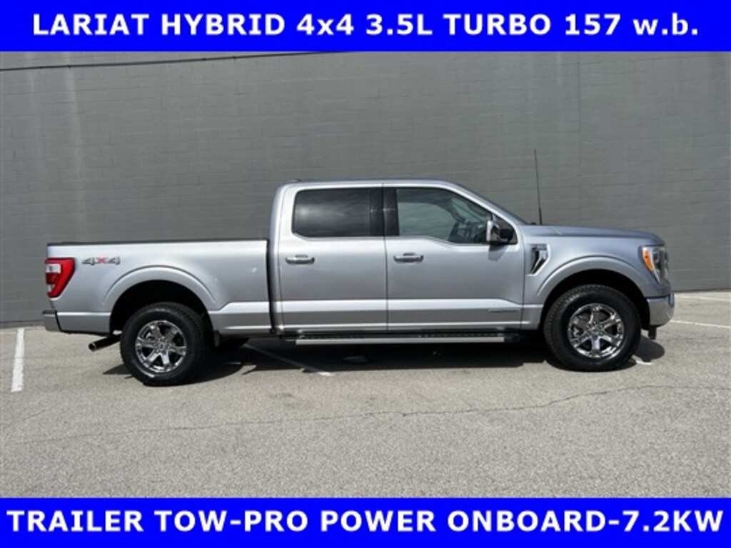 New 2022 Ford F-150 LARIAT HYBRID 4x4 3.5L TURBO 157in WB w/TOW-7.2KW Crew Cab Pickup