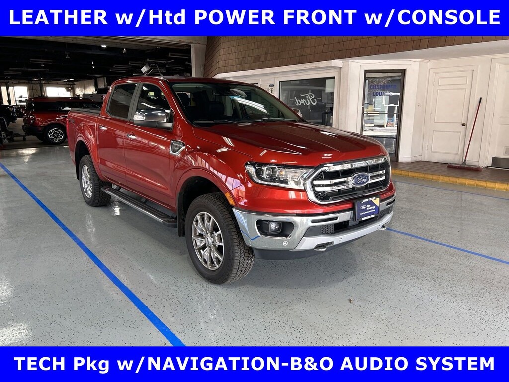 Certified 2022 Ford Ranger CERTIFIED-LARIAT 4x4 2.3L TURBO w/TOW-TECH-LEATHER Truck SuperCrew
