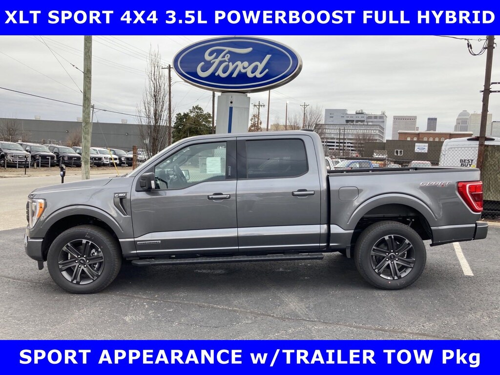 New 2022 Ford F-150 SPORT XLT 4x4 3.5L POWERBOOST FULL HYBRID w/TOW Crew Cab Pickup