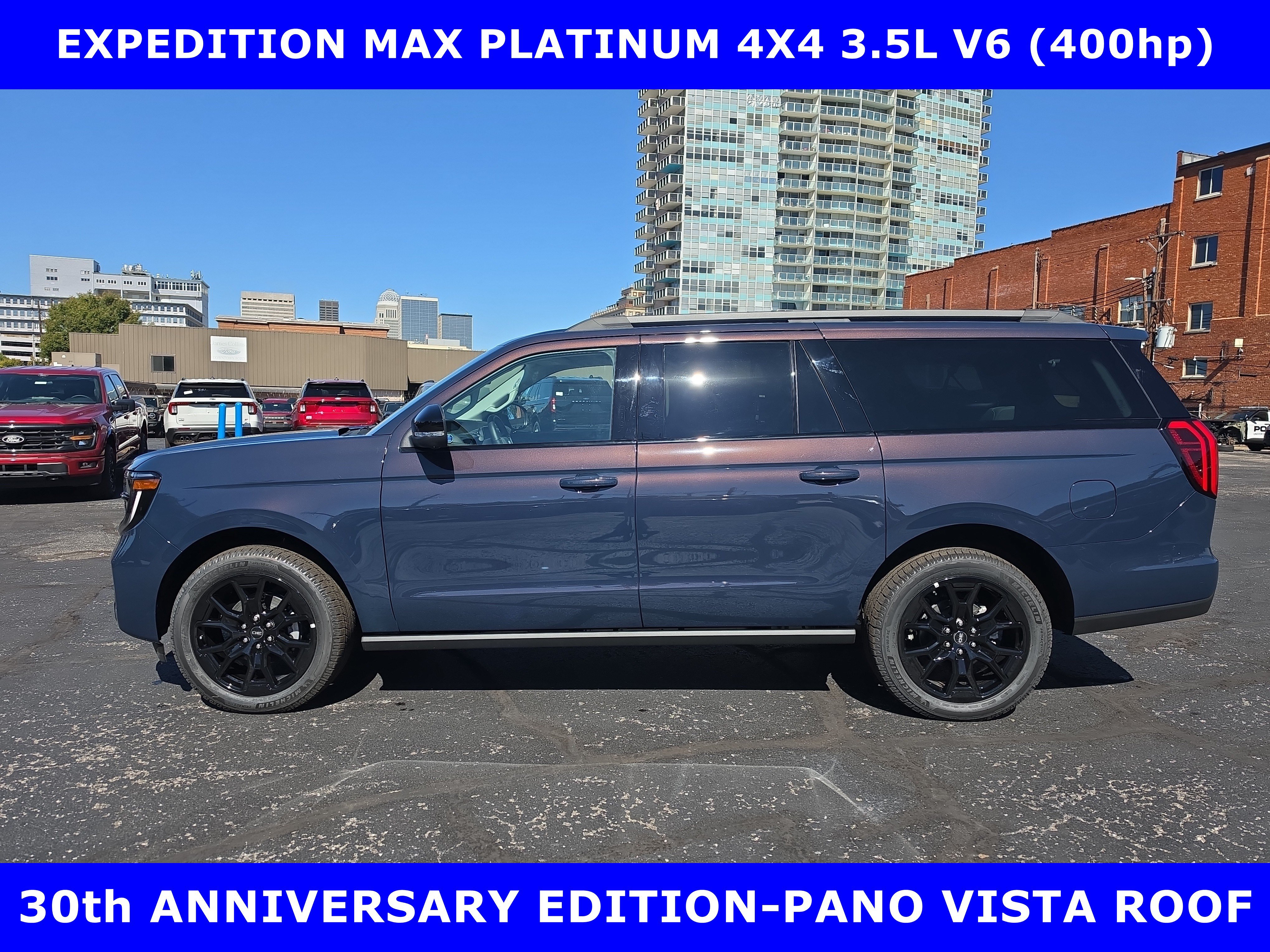 2027 Ford Expedition Max PLATINUM 4WD 3.5L V6 (400hp)-30th EDITION Pkg-PANO VISTA ROOF Sport Utility