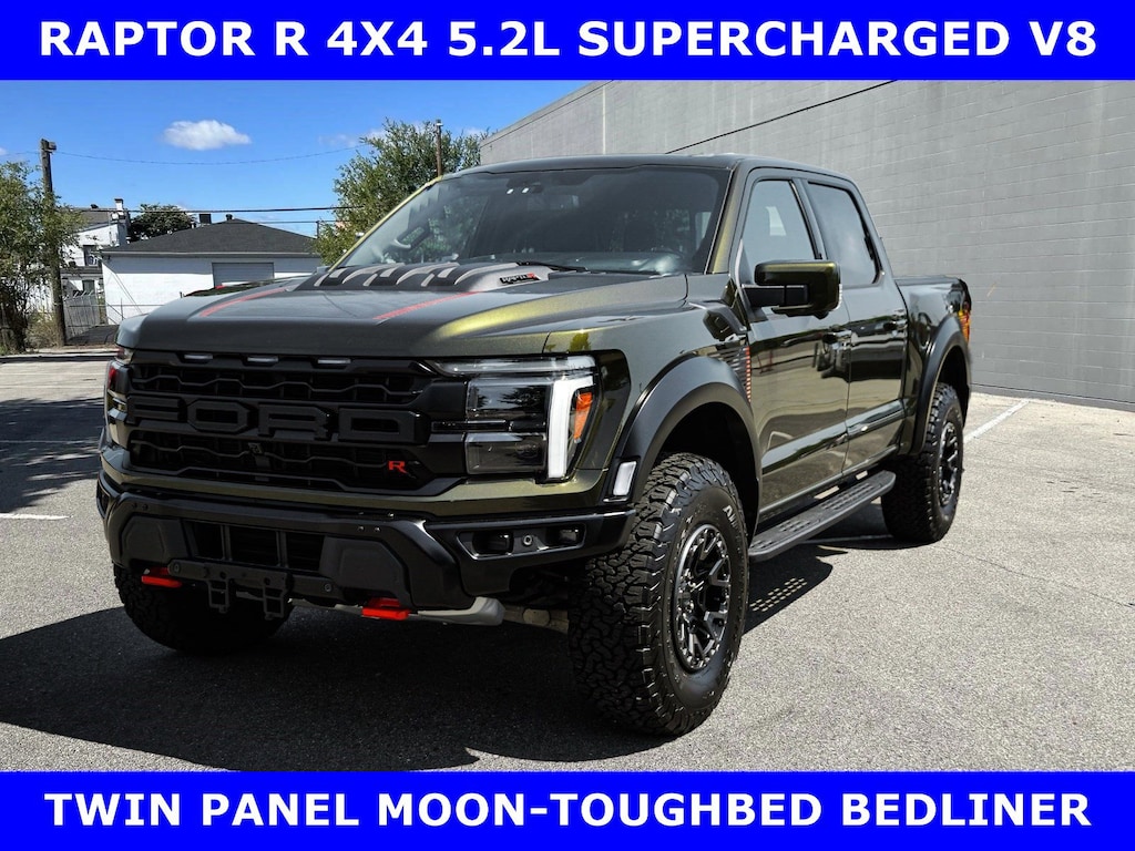 New 2025 Ford F-150 RAPTOR R 4X4 5.2L SUPERCHARGED V8 w/TWIN PANEL MOONROOF Crew Cab Pickup