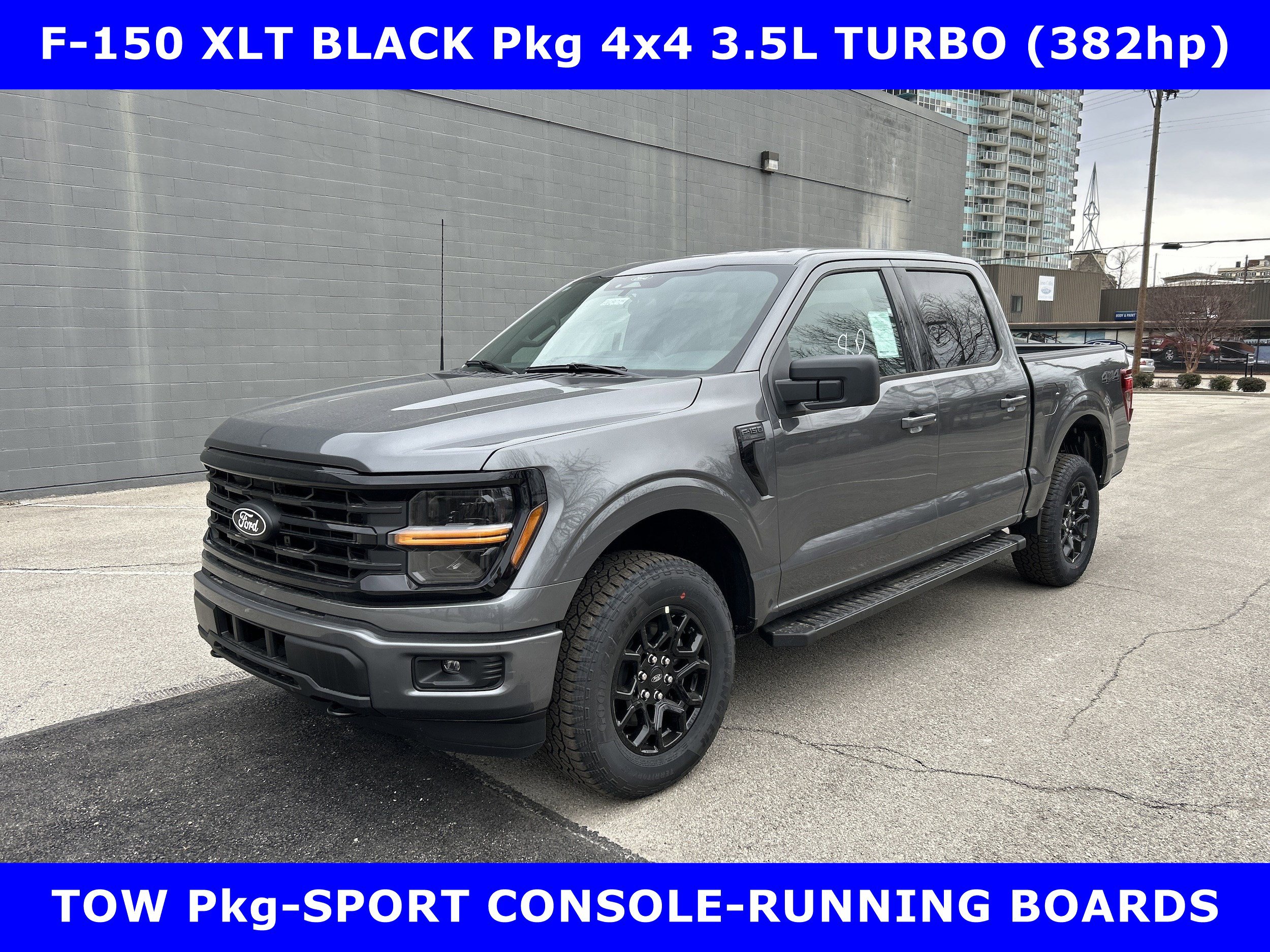 2026 Ford F-150 XLT BLACK Pkg 4x4 3.5L TWIN TURBO (382hp) w/TOW Pk Crew Cab Pickup