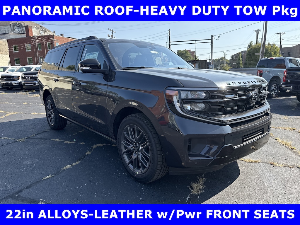 New 2025 Ford Expedition Max PLATINUM STEALTH 3.5L H.O. (440hp) w/MOON-22in ALLOYS Sport Utility