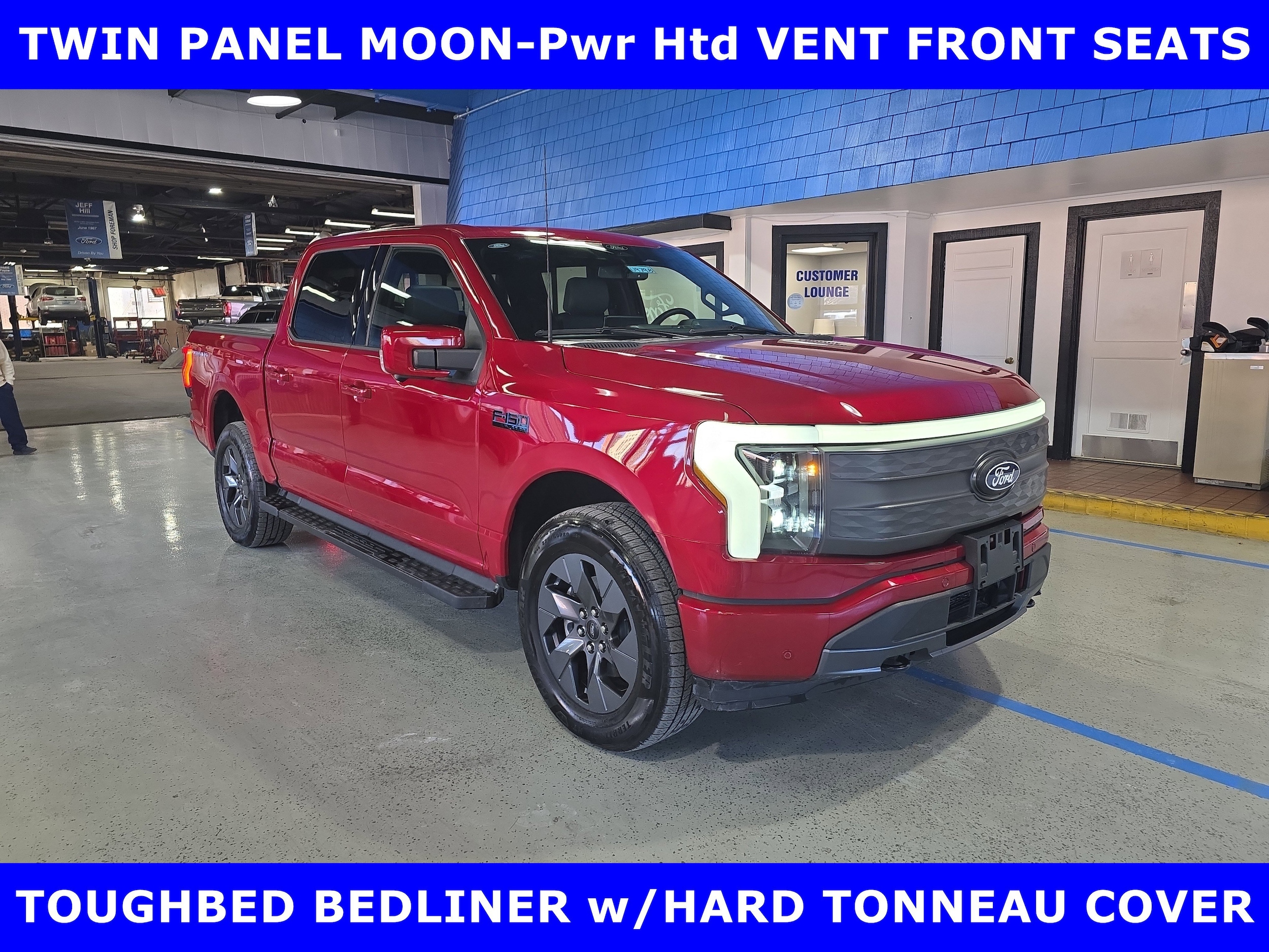 Certified 2025 Ford F-150 Lightning Lariat with VIN 1FT6W5L71SWG03652 for sale in Louisville, KY