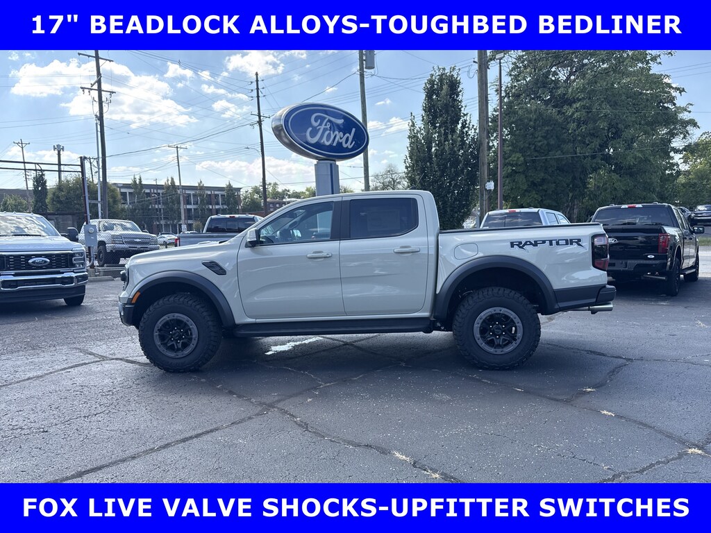 New 2025 Ford Ranger Raptor 4X4 3.0L V6 Turbo w/17" Beadlock Alloys PICKU