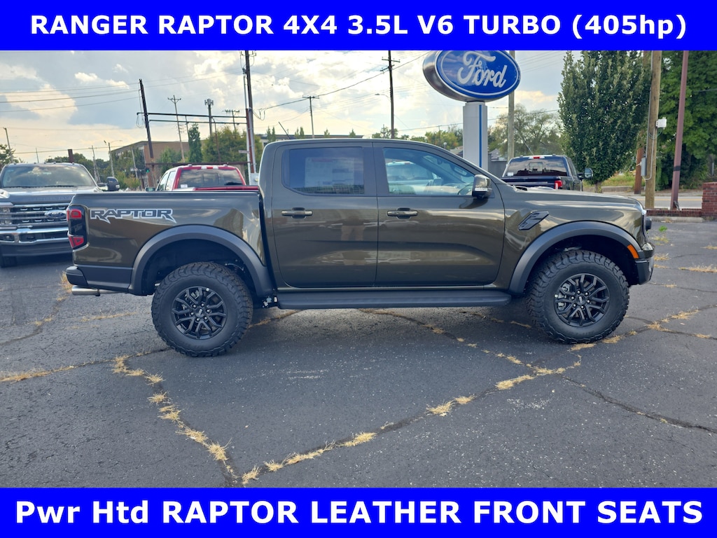New 2025 Ford Ranger Raptor 4x4 3.0L V6 (405hp) Twin Turbo Crew Cab Pickup