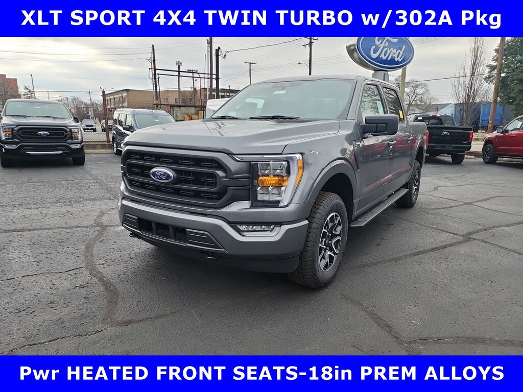 New 2023 Ford F-150 SPORT XLT 4x4 2.7L TWIN TURBO w/18in SPORT ALLOYS Crew Cab Pickup