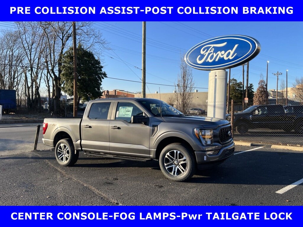 New 2023 Ford F-150 SPORT STX 4x4 5.0L V8 w/20in SPORT ALLOYS-CONSOLE Crew Cab Pickup