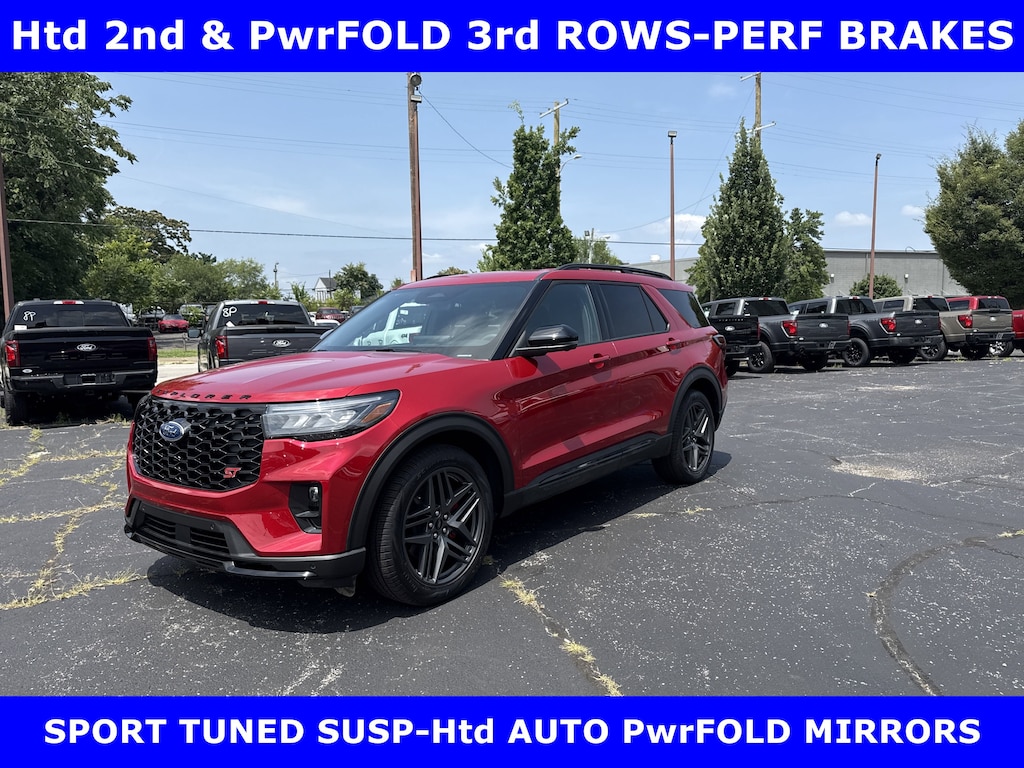 New 2025 Ford Explorer ST 4WD 3.0L V6 w/Pano Vista Roof-Class III Tow UTILI