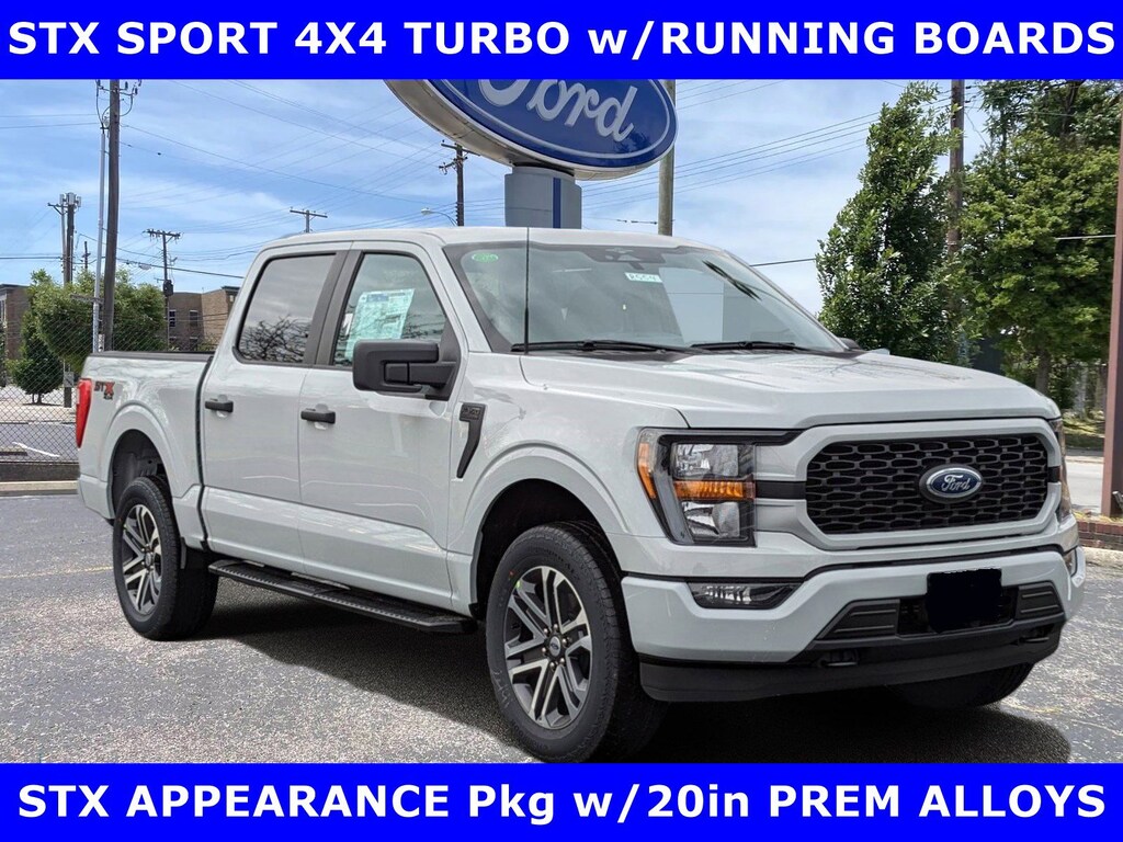 New 2023 Ford F-150 SPORT STX 4x4 V-6 TWIN TURBO w/20in ALLOYS-Pwr EQU Crew Cab Pickup