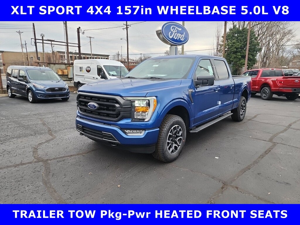 New 2023 Ford F-150 SPORT XLT 4x4 5.0L V8 157in WB w/302A Pkg-TOW Pkg Crew Cab Pickup