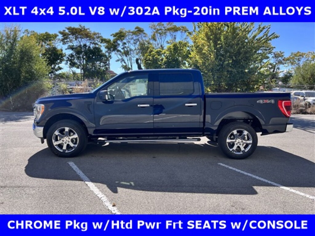 New 2022 Ford F-150 XLT 4x4 5.0L V8 w/CHROME Pkg-20in ALLOYS-302A Crew Cab Pickup