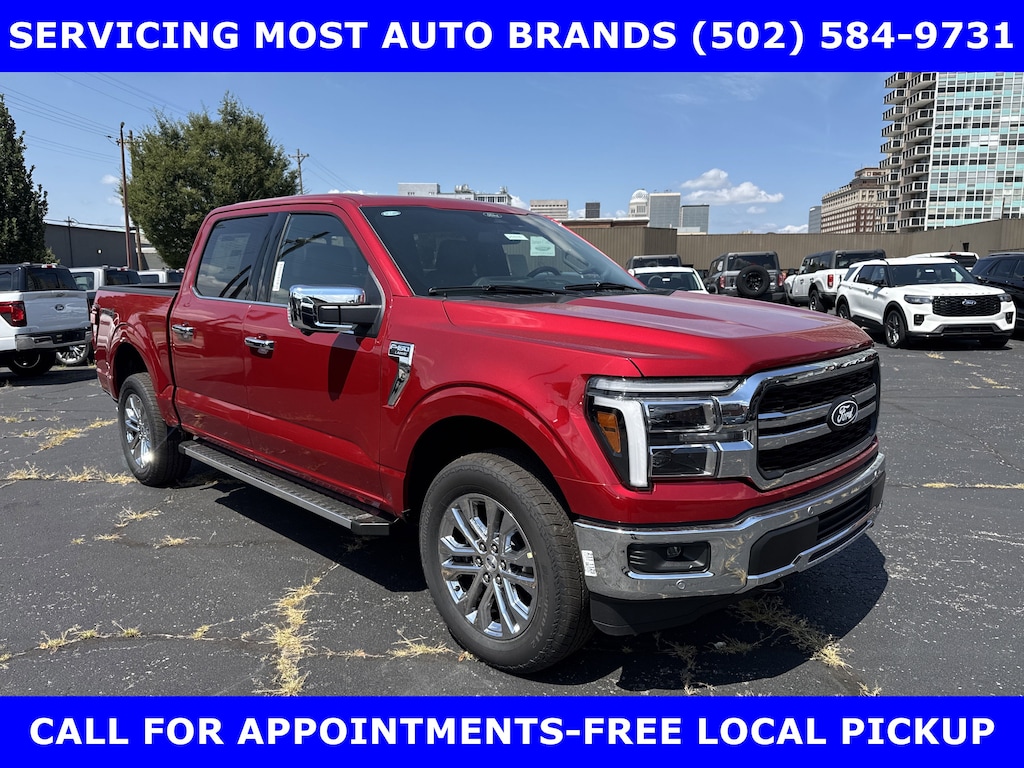 New 2025 Ford F-150 Lariat 4x4 5.0L V8 w/Twin Panel Moon-Tow Haul Pkg Crew Cab Pickup