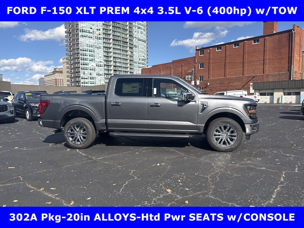 New 2025 Ford F-150 XLT PREM 4x4 3.5L TURBO (400hp) TOW-20in ALLOYS Crew Cab Pickup