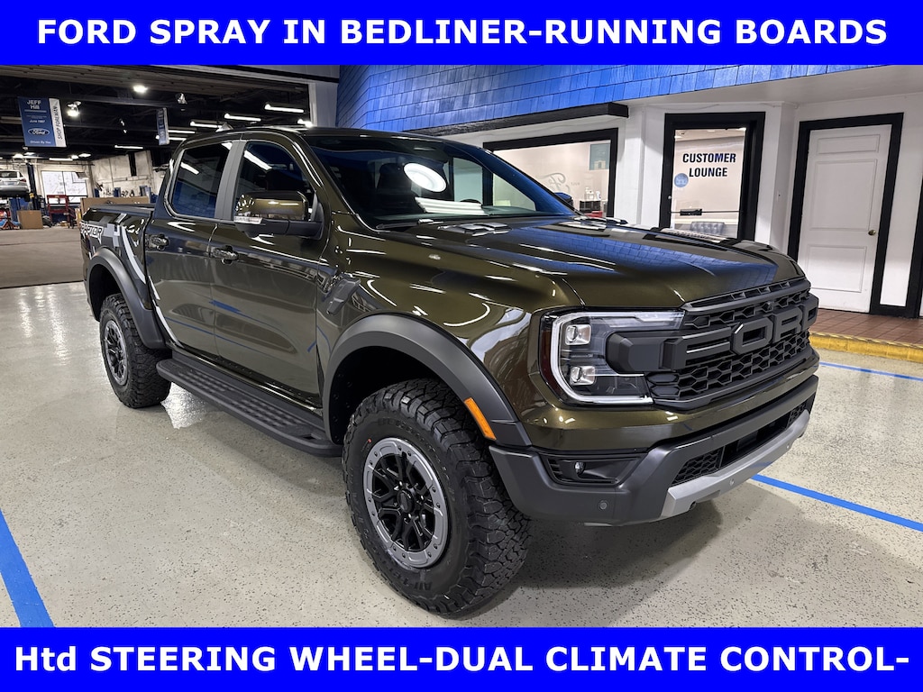 New 2025 Ford Ranger Raptor 4x4 3.0L V6 (405hp) Twin Turbo Crew Cab Pickup