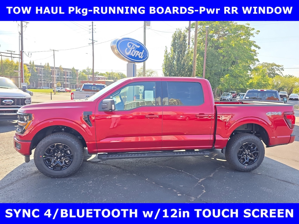 New 2025 Ford F-150 XLT 4X4 5.0L V8 w/Black Appearance Pkg-302A Pkg-Tow Haul Pkg Crew Cab Pickup