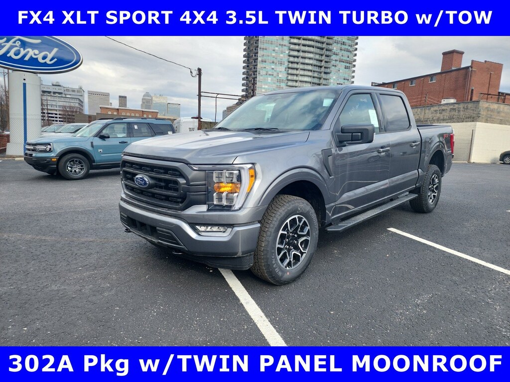 New 2022 Ford F-150 FX4 SPORT XLT 4x4 3.5L TURBO w/TOW-MOON Crew Cab Pickup