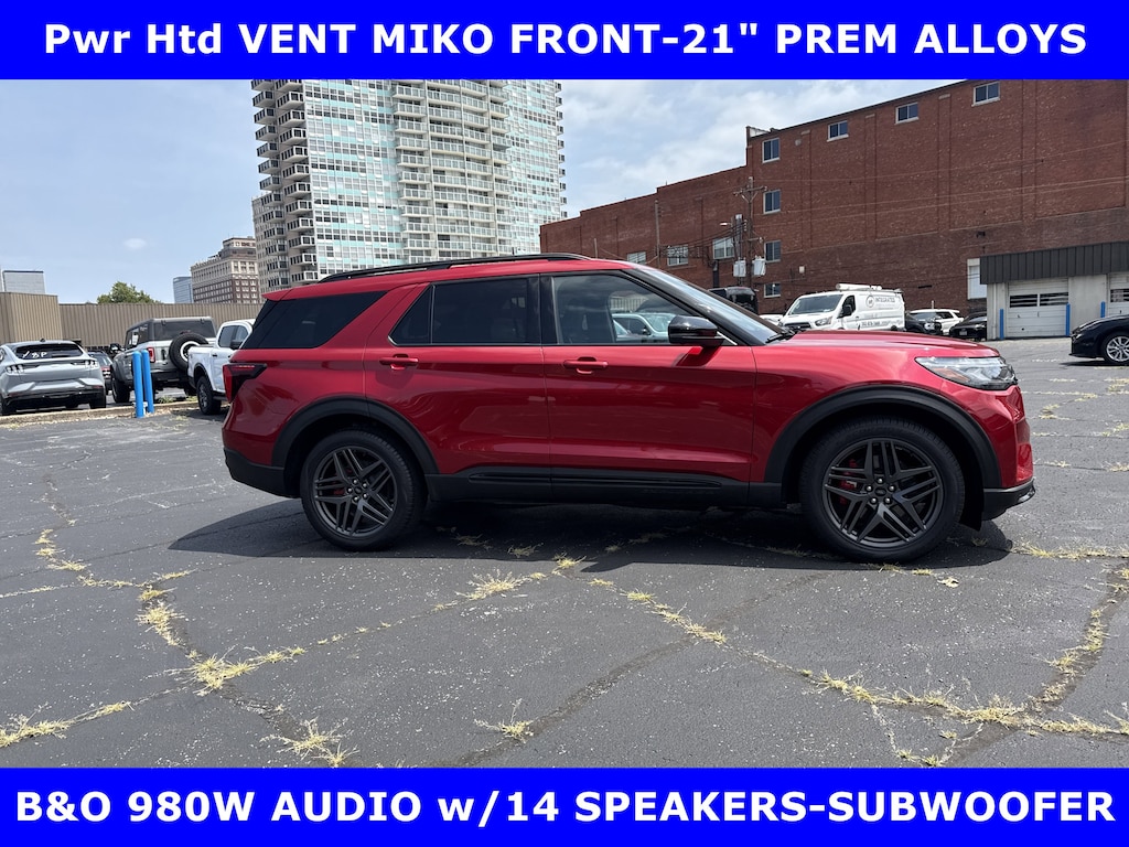 New 2025 Ford Explorer ST 4WD 3.0L V6 w/Pano Vista Roof-Class III Tow UTILI