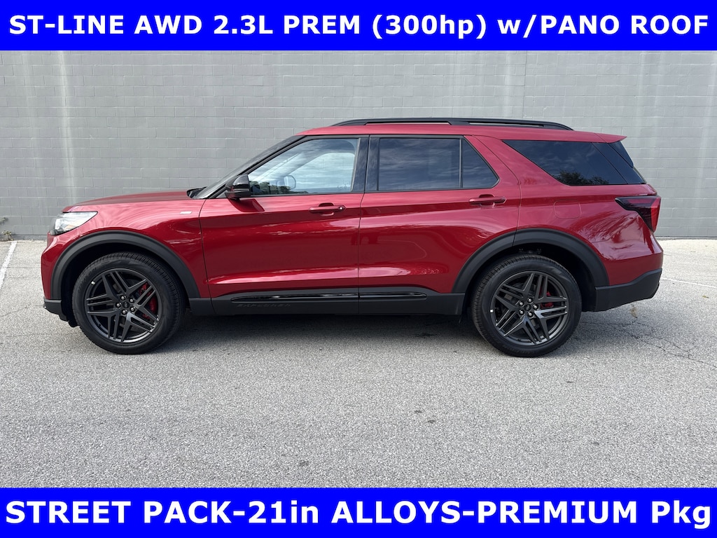 New 2025 Ford Explorer ST-LINE 2.3L TURBO (300hp) w/PREM Pkg-21in ALLOYS Sport Utility