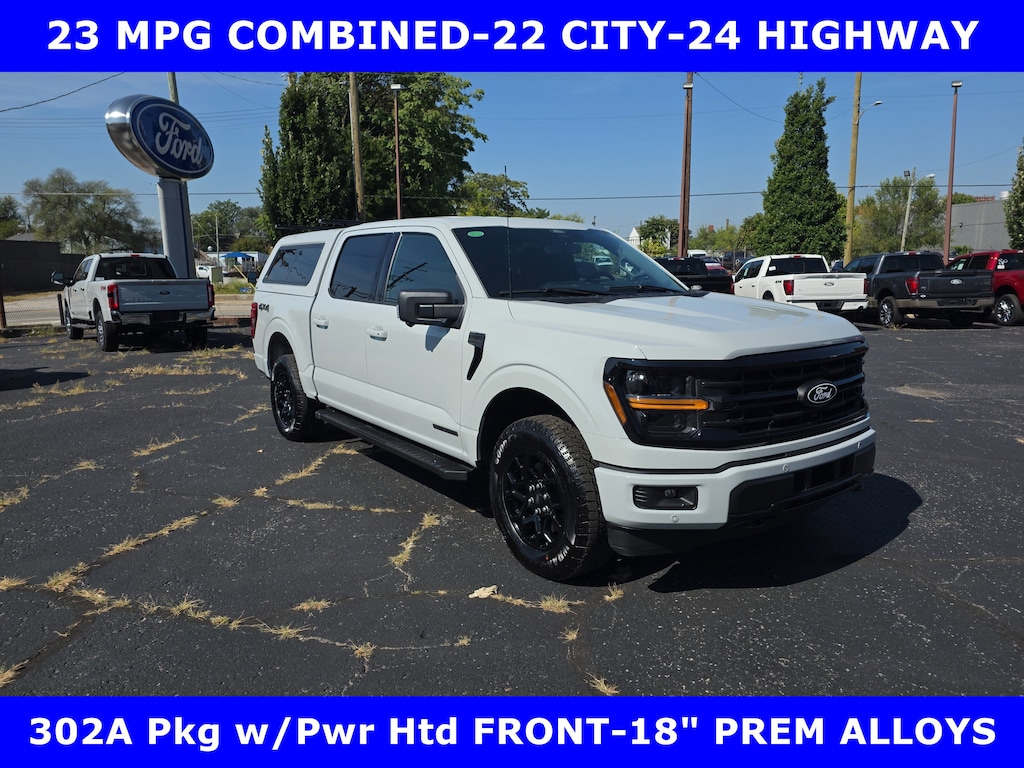 Certified 2024 Ford F-150 CERTIFIED-XLT BLACK Pkg 4x4 w/302A Pkg Truck SuperCrew Cab